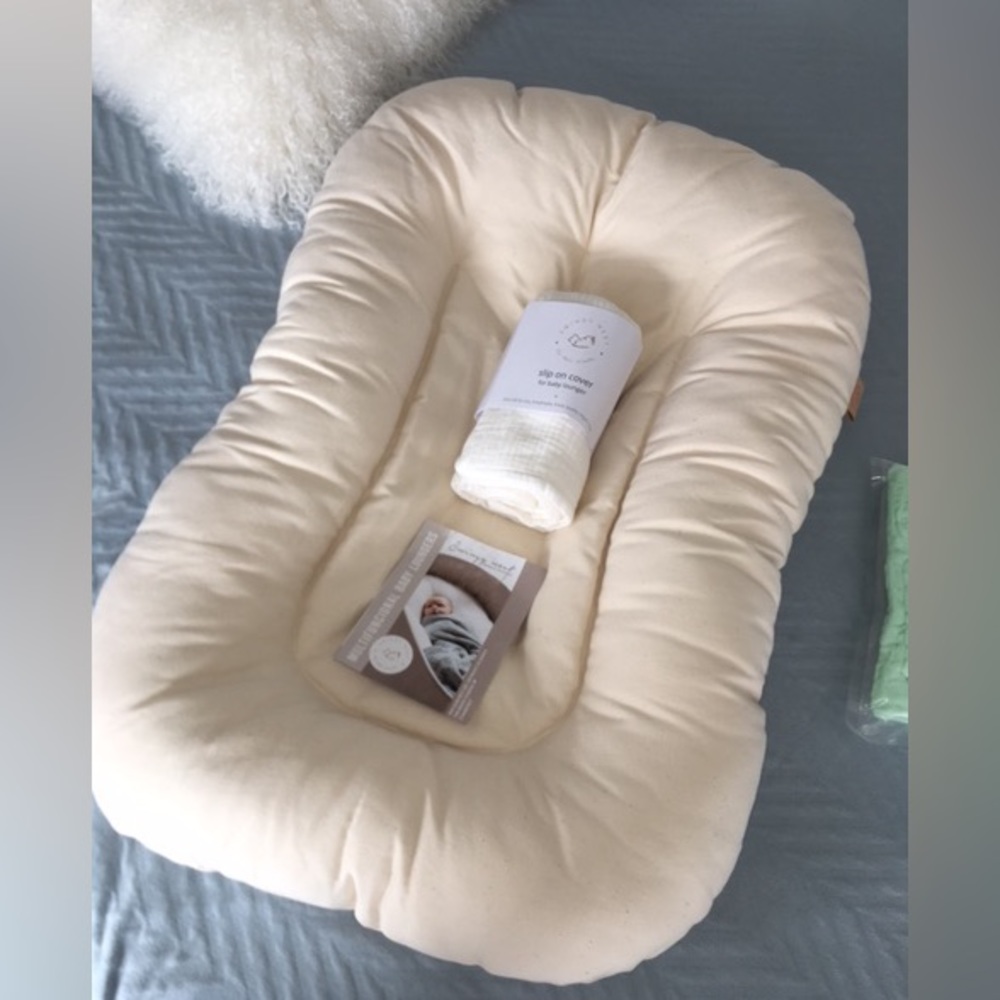 Wool filled baby lounger